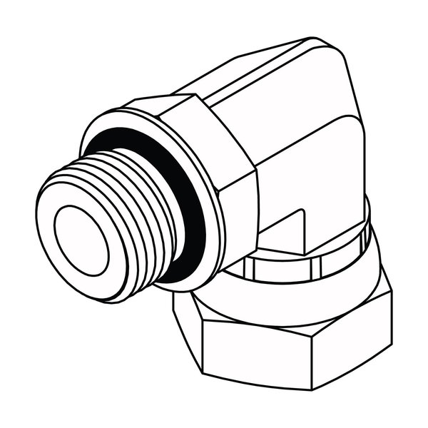 Tompkins Hydraulic Fitting-Steel10MOR-08FPX 90 6901-10-08